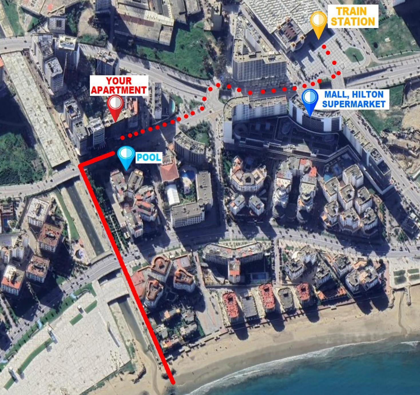 Modern Elegance With Sea Views In Central Tangier - Steps To Beach, Train And Attractions! Eksteriør billede